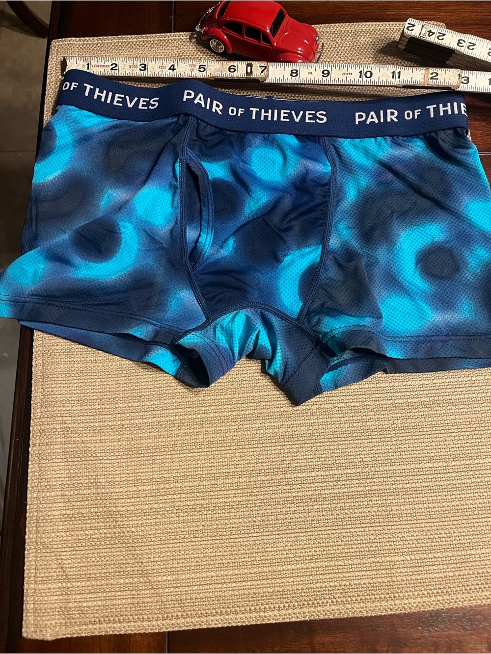 Item 44 pair  of Thieves Men's Blue Abstract Performance Boxer Briefs small